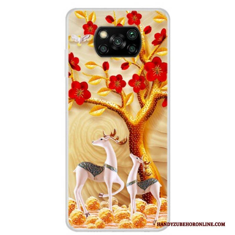 Hülle Für Poco X3 / X3 Pro / X3 NFC Goldener Baum