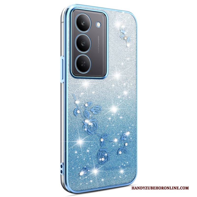 Hülle Für Realme 14x 5g Kadem Blumen Und Strasssteine