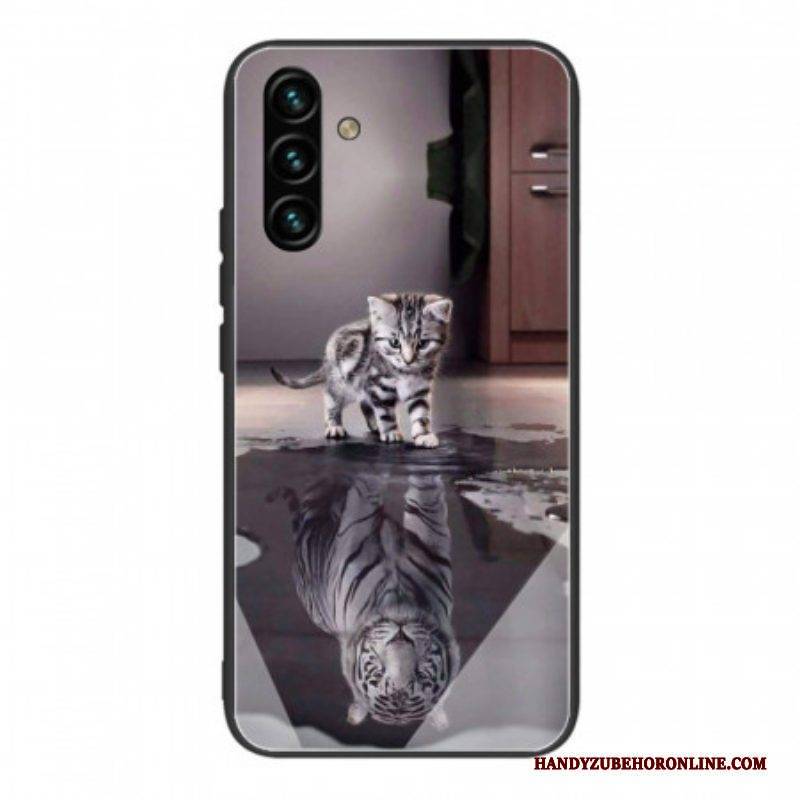 Hülle Für Samsung Galaxy A13 5G / A04s Ernest Der Tiger Aus Gehärtetem Glas