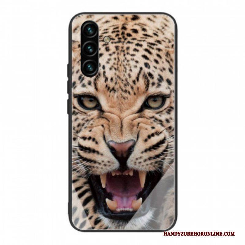Hülle Für Samsung Galaxy A13 5G / A04s Gehärtetes Leopardenglas