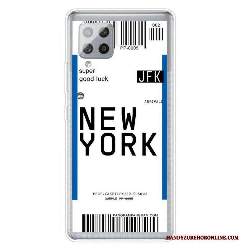 Hülle Für Samsung Galaxy A42 5G Bordkarte Nach New York