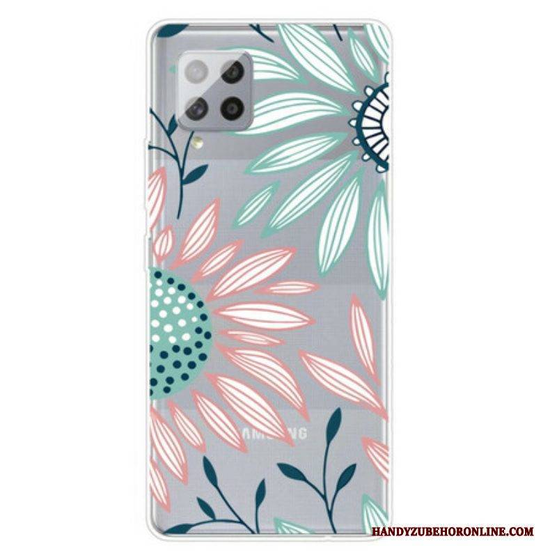 Hülle Für Samsung Galaxy A42 5G Transparente Eine Blume