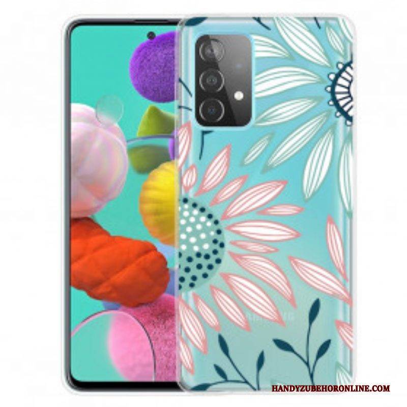 Hülle Für Samsung Galaxy A52 4G / A52 5G / A52s 5G Transparente Eine Blume