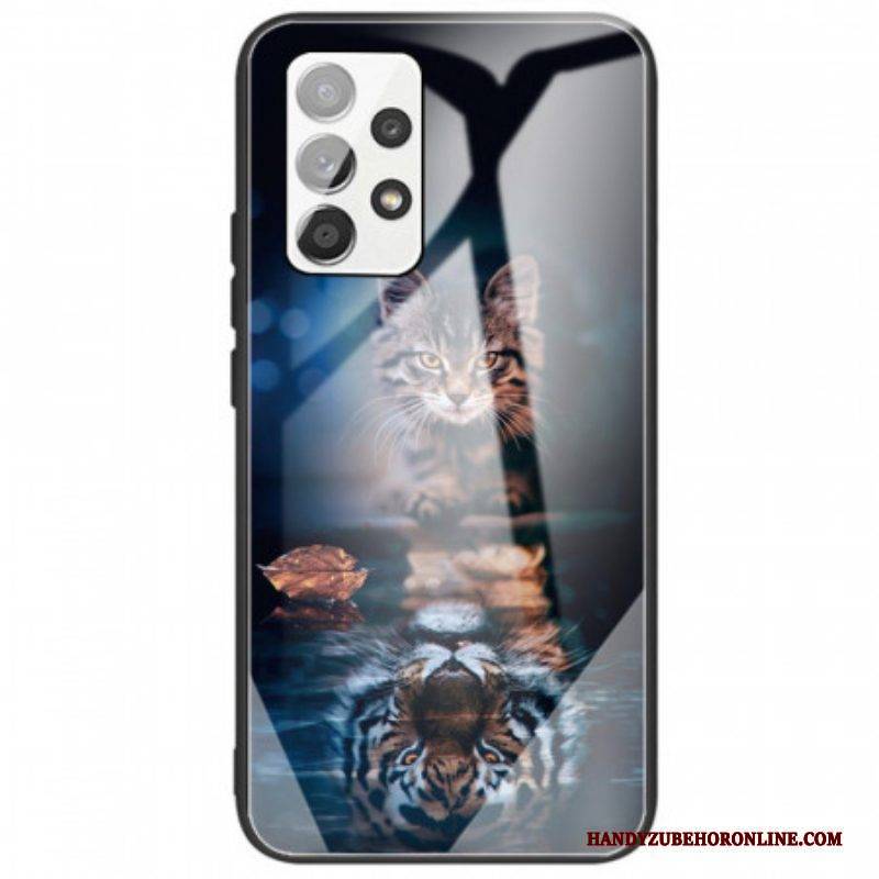 Hülle Für Samsung Galaxy A53 5G Mein Tiger Gehärtetes Glas