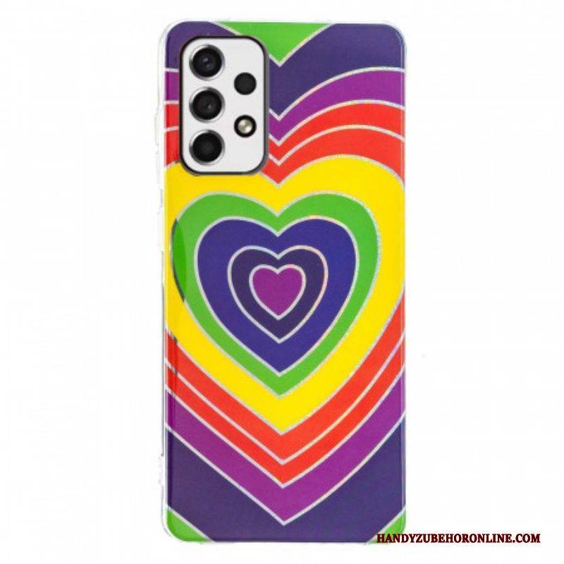 Hülle Für Samsung Galaxy A53 5G Psychedelisches Herz