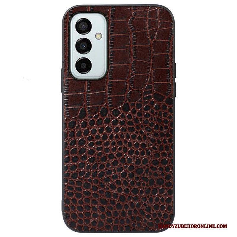 Hülle Für Samsung Galaxy M23 5G Echtes Leder Mit Krokodilstruktur
