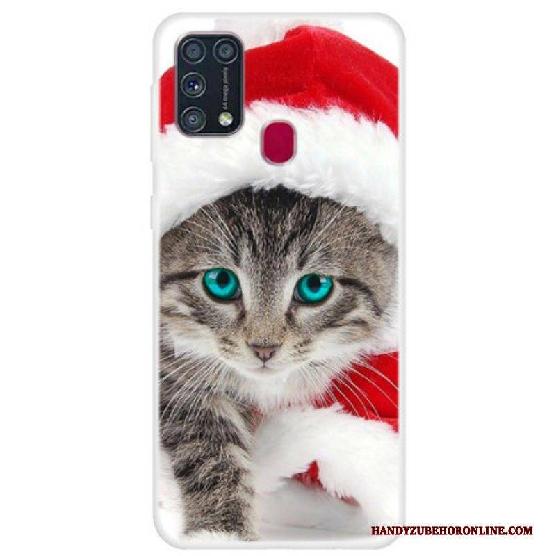 Hülle Für Samsung Galaxy M31 Weihnachtskatze