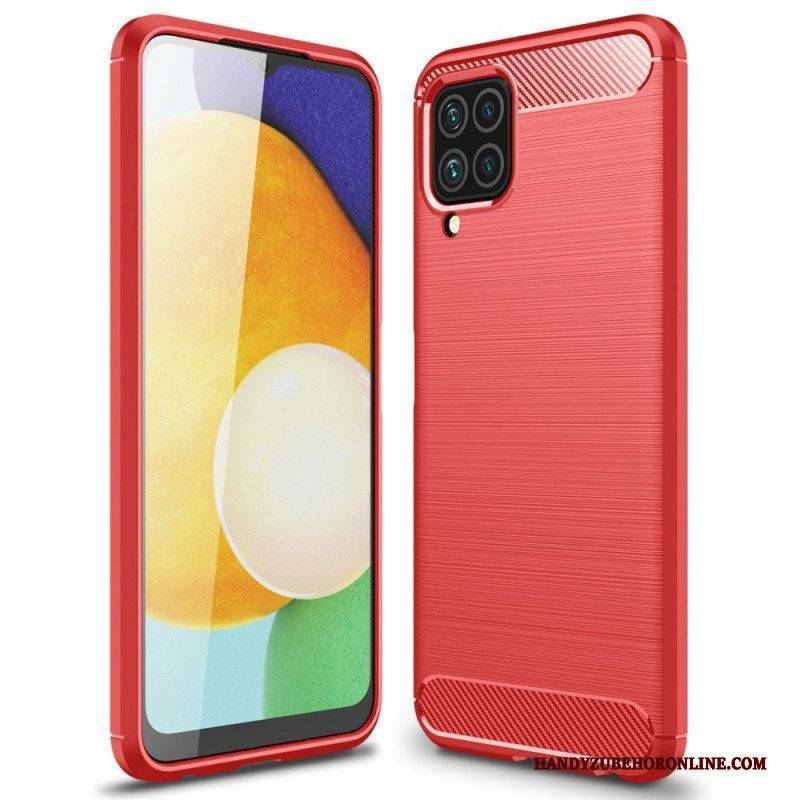 Hülle Für Samsung Galaxy M32 Gebürstete Kohlefaser