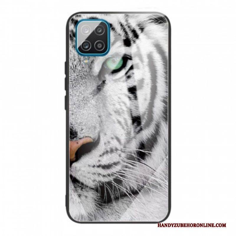 Hülle Für Samsung Galaxy M32 Tiger-gehärtetes Glas