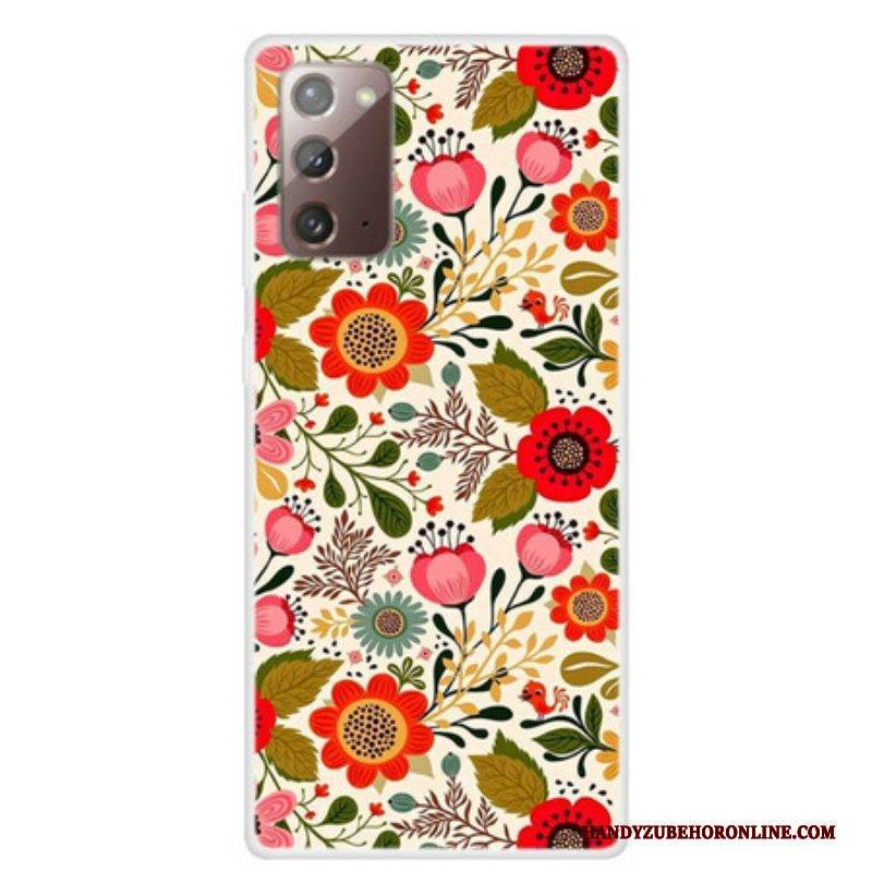 Hülle Für Samsung Galaxy Note 20 Blumenteppich