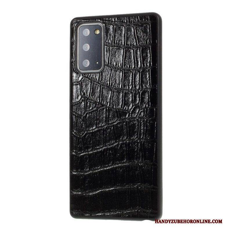 Hülle Für Samsung Galaxy Note 20 Echtes Leder Mit Krokodilstruktur