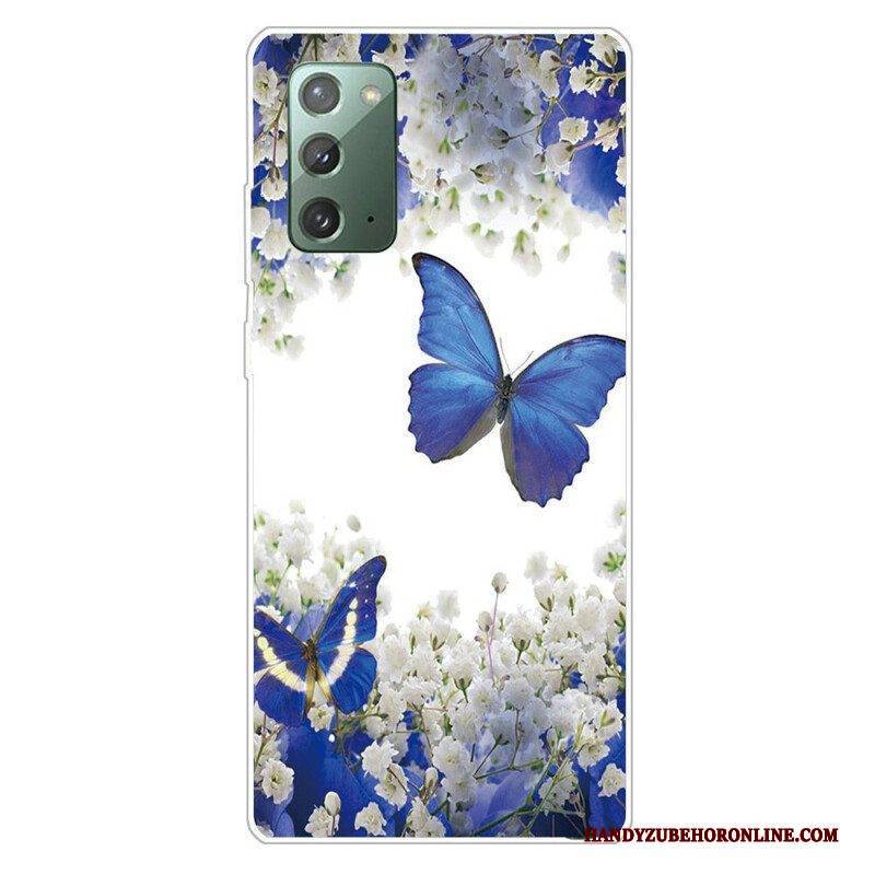 Hülle Für Samsung Galaxy Note 20 Schmetterlinge