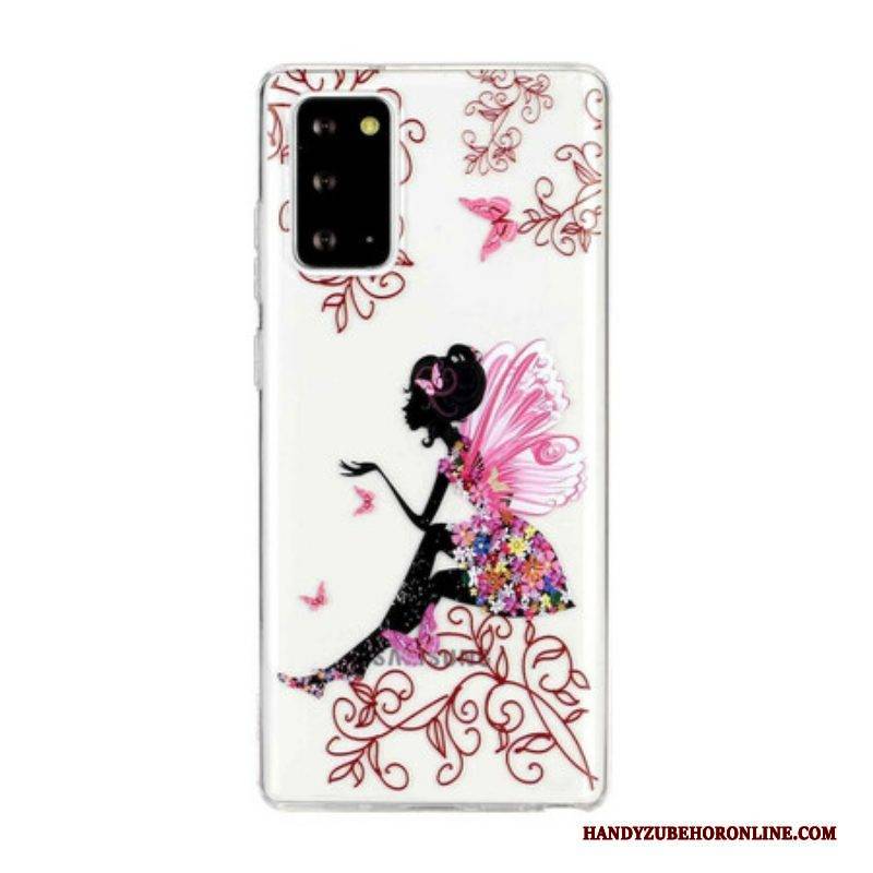 Hülle Für Samsung Galaxy Note 20 Transparente Blumenfee