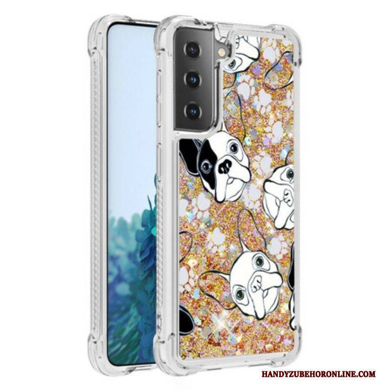 Hülle Für Samsung Galaxy S21 5G Herr Hund Pailletten