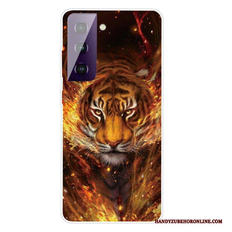 Hülle Für Samsung Galaxy S21 FE Flexibler Tiger
