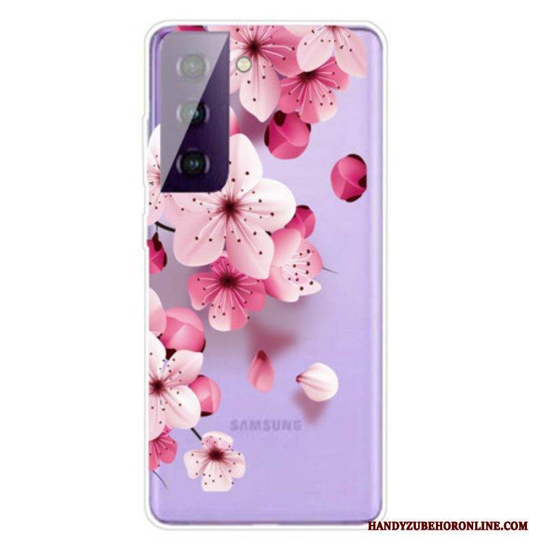 Hülle Für Samsung Galaxy S21 FE Kleine Rosa Blumen