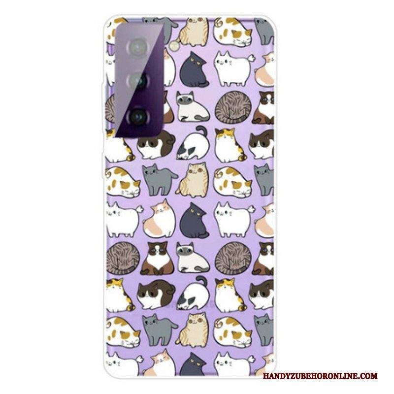 Hülle Für Samsung Galaxy S21 FE Top Katzen