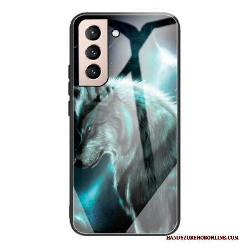 Hülle Für Samsung Galaxy S21 FE Wolf Aus Gehärtetem Glas
