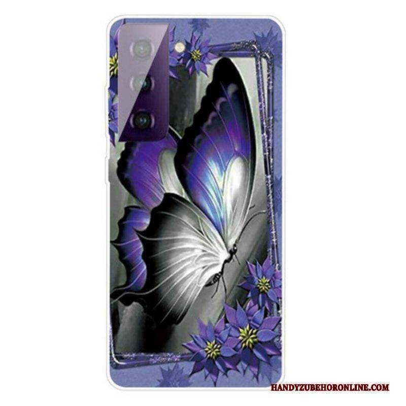 Hülle Für Samsung Galaxy S21 Plus 5G Königlicher Schmetterling
