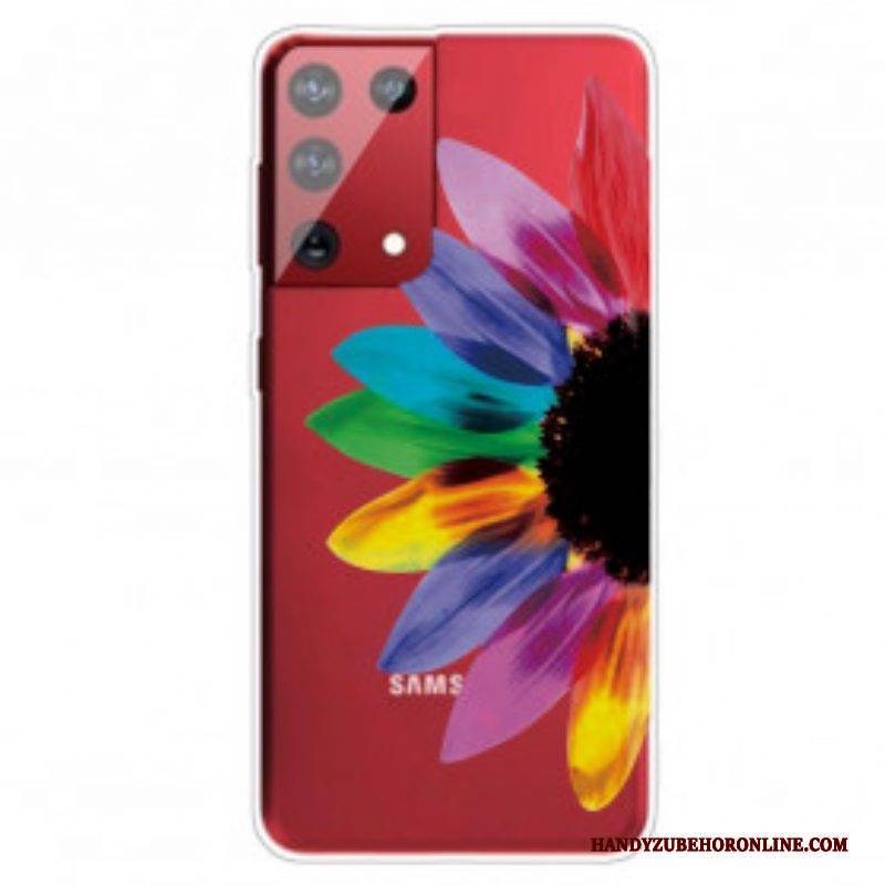 Hülle Für Samsung Galaxy S21 Ultra 5G Bunte Blume