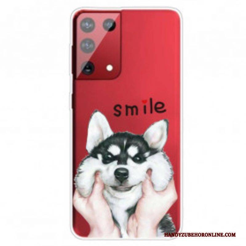 Hülle Für Samsung Galaxy S21 Ultra 5G Lächle Hund