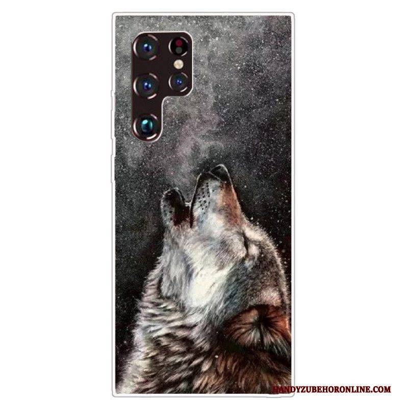 Hülle Für Samsung Galaxy S22 Ultra 5G Erhabener Wolf