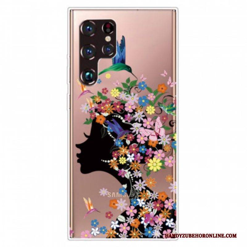 Hülle Für Samsung Galaxy S22 Ultra 5G Hübscher Blumenkopf