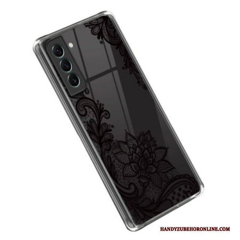 Hülle Für Samsung Galaxy S23 5G Transparente Schwarze Spitze