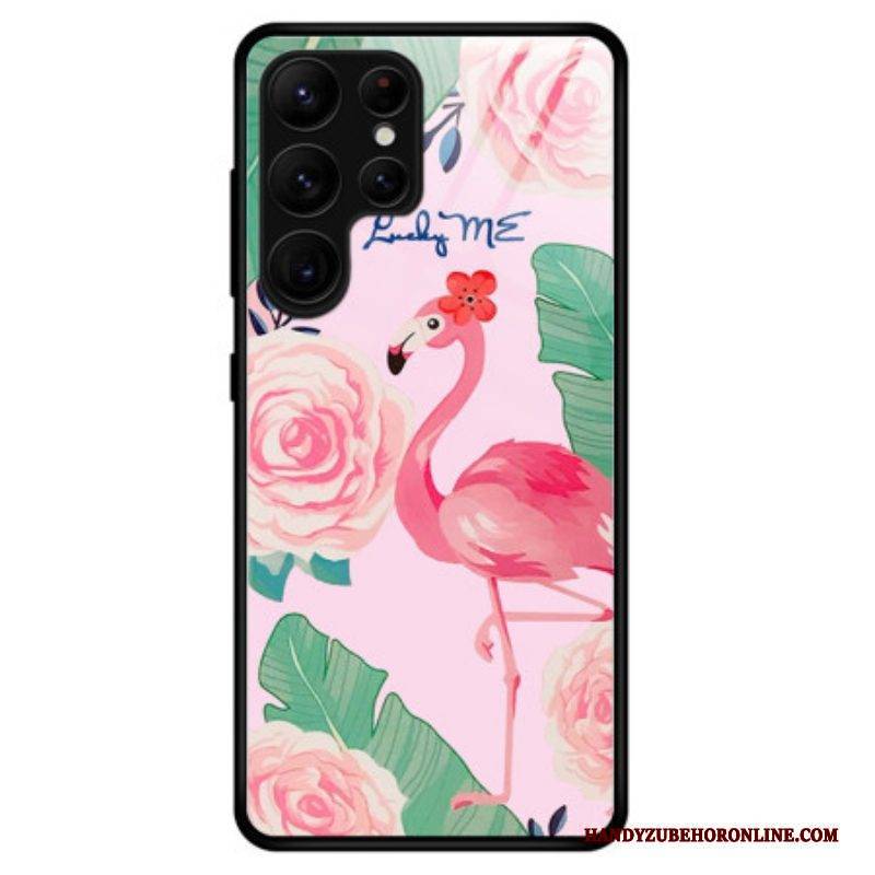 Hülle Für Samsung Galaxy S23 Ultra 5G Flamingo-hartglas
