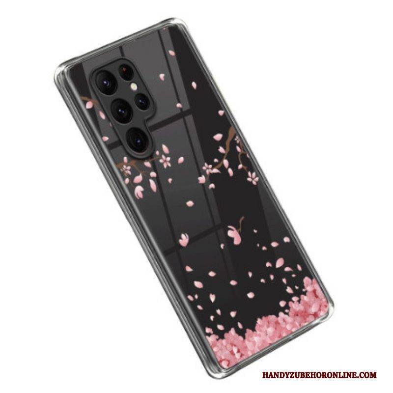 Hülle Für Samsung Galaxy S23 Ultra 5G Rosa Blüten