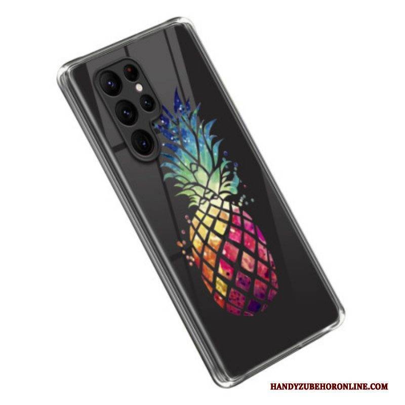 Hülle Für Samsung Galaxy S23 Ultra 5G Transparente Ananas