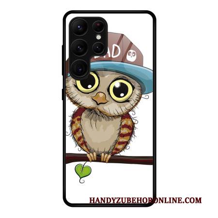 Hülle Für Samsung Galaxy S25 Ultra 5g Eule Aus Gehärtetem Glas