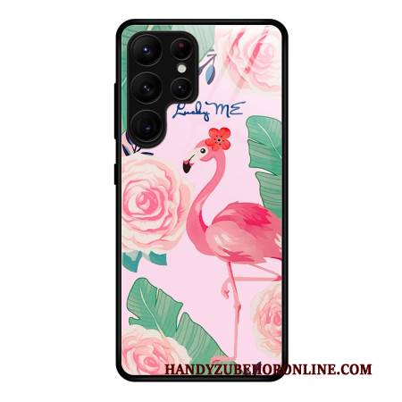 Hülle Für Samsung Galaxy S25 Ultra 5g Flamingo Aus Gehärtetem Glas