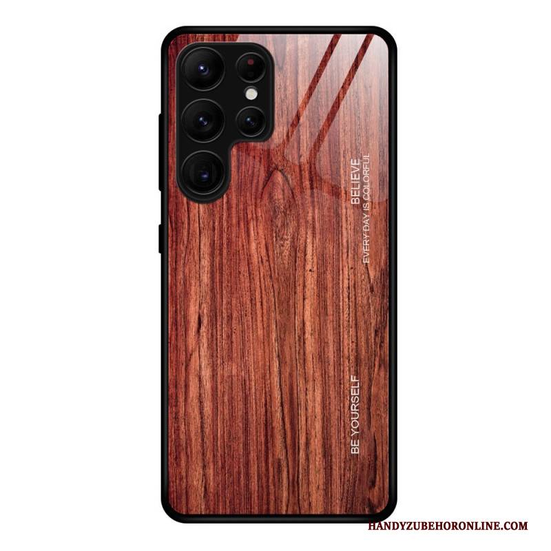 Hülle Für Samsung Galaxy S25 Ultra 5g Gehärtetes Glas Holz