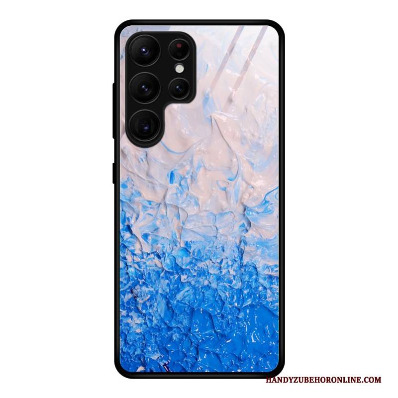 Hülle Für Samsung Galaxy S25 Ultra 5g Gehärtetes Glas Marmoroptik