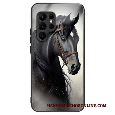 Hülle Für Samsung Galaxy S25 Ultra 5g Graues Pferd Aus Gehärtetem Glas