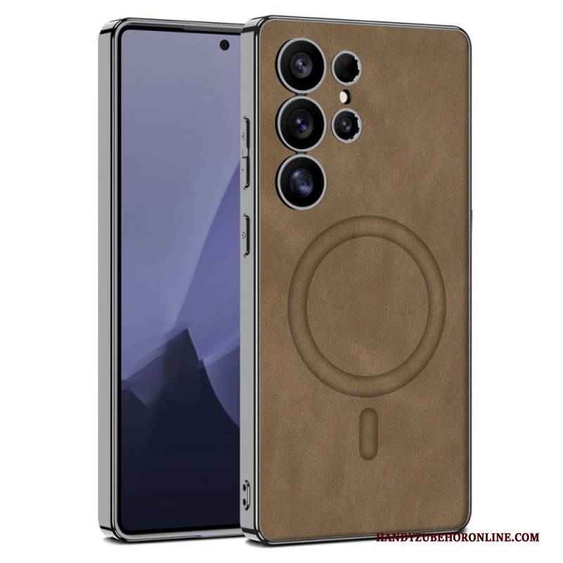 Hülle Für Samsung Galaxy S25 Ultra 5g Mattes Kunstleder Kompatibel Mit Magsafe