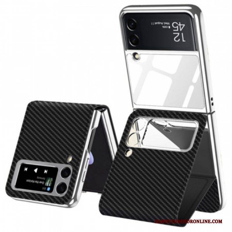 Hülle Für Samsung Galaxy Z Flip 3 5G Flip Case Carbon-spiegeleffekt Und Unterstützung