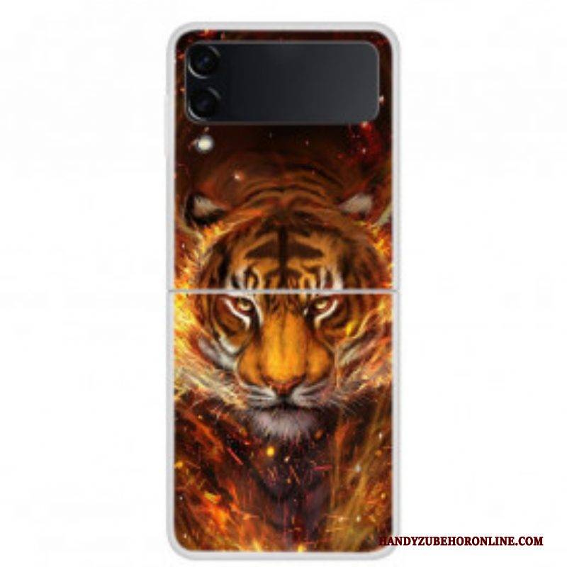 Hülle Für Samsung Galaxy Z Flip 3 5G Flip Case Feuertiger