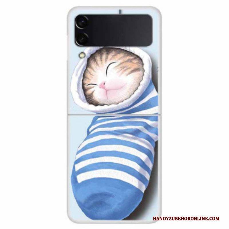 Hülle Für Samsung Galaxy Z Flip 4 Flip Case Schlafendes Kätzchen