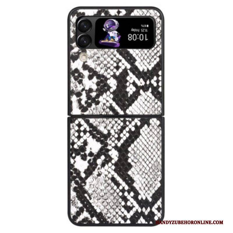 Hülle Für Samsung Galaxy Z Flip 4 Flip Case Schlangenhauteffekt