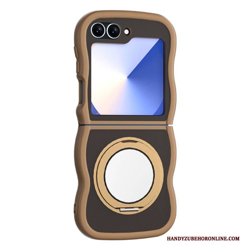 Hülle Für Samsung Galaxy Z Flip 7 Fe Drehbarer Ständer Und Integrierter Spiegel