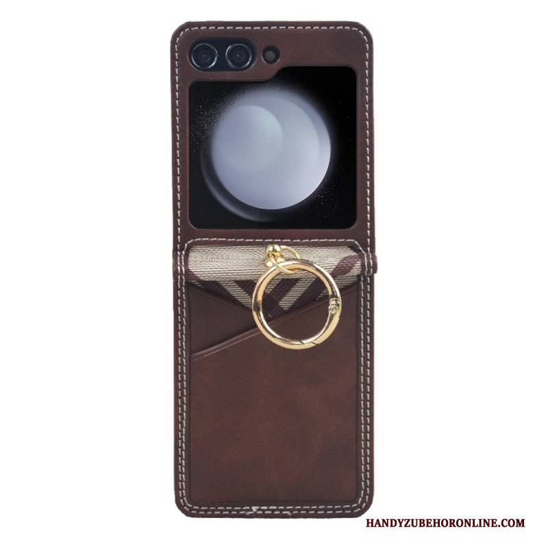 Hülle Für Samsung Galaxy Z Flip 7 Fe Kartenhalter Und Metallring