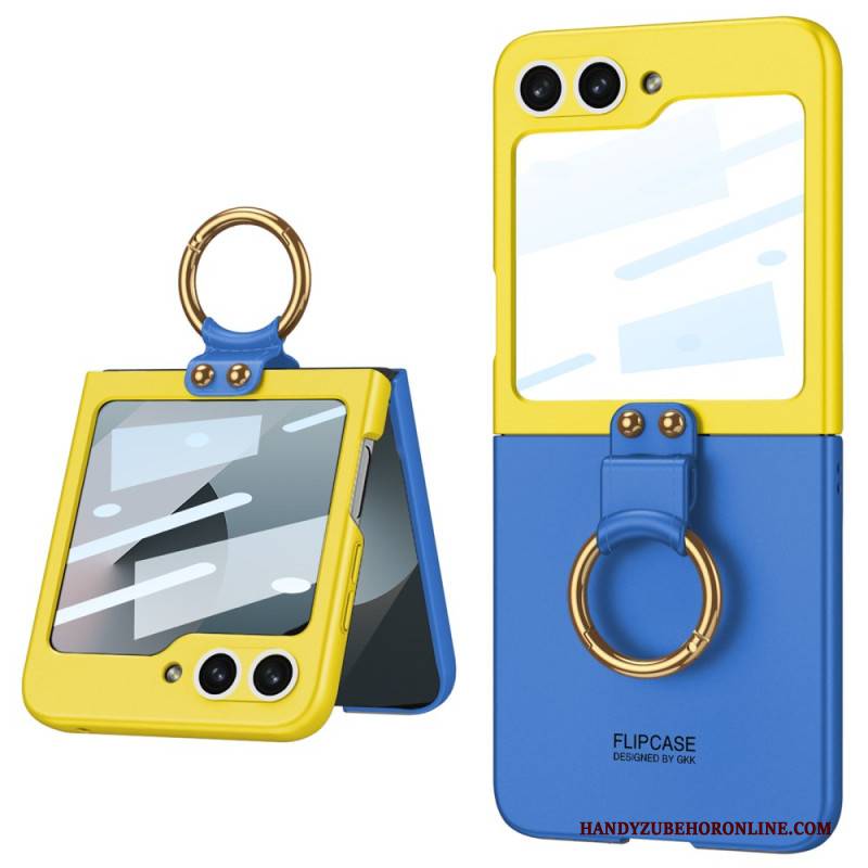 Hülle Für Samsung Galaxy Z Flip 7 Fe Magnetischer Scharnierschutz Und Zweifarbiger Ständer