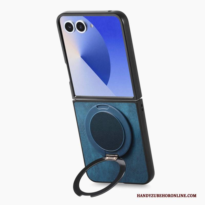 Hülle Für Samsung Galaxy Z Flip 7 Lederoptik Mit -drehständer