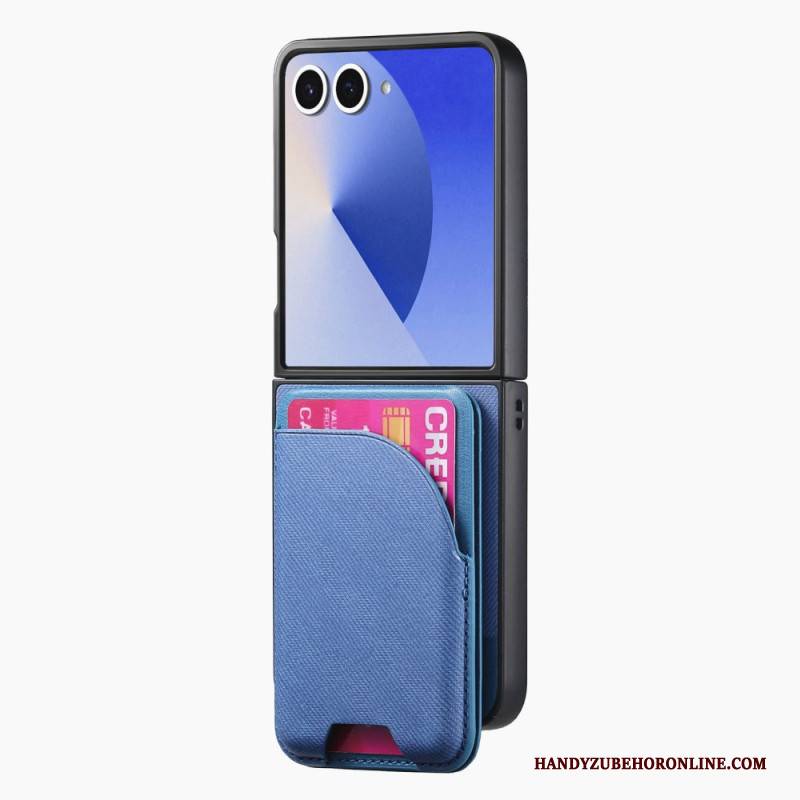 Hülle Für Samsung Galaxy Z Flip 7 Magnetverschluss Mit Halterung Und Abnehmbarem Kartenhalter