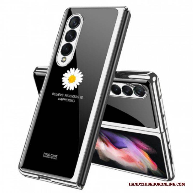 Hülle Für Samsung Galaxy Z Fold 3 5G Daisy Gehärtetes Glas Gkk