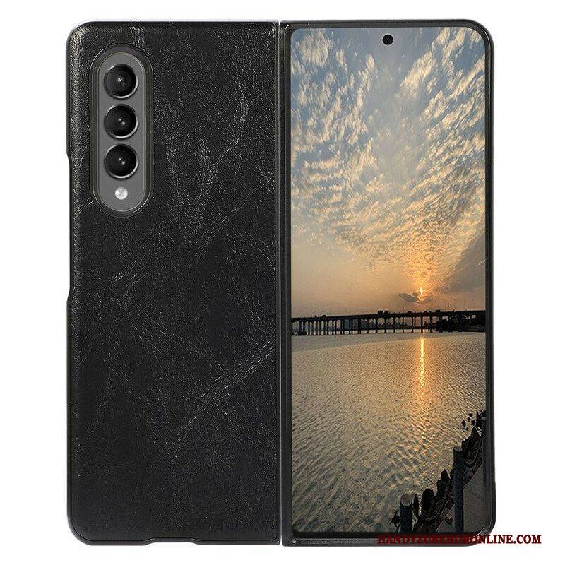 Hülle Für Samsung Galaxy Z Fold 3 5G Hochwertiges Kunstleder
