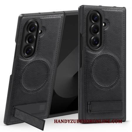 Hülle Für Samsung Galaxy Z Fold 7 Magsafe Leder-look Und Ständer