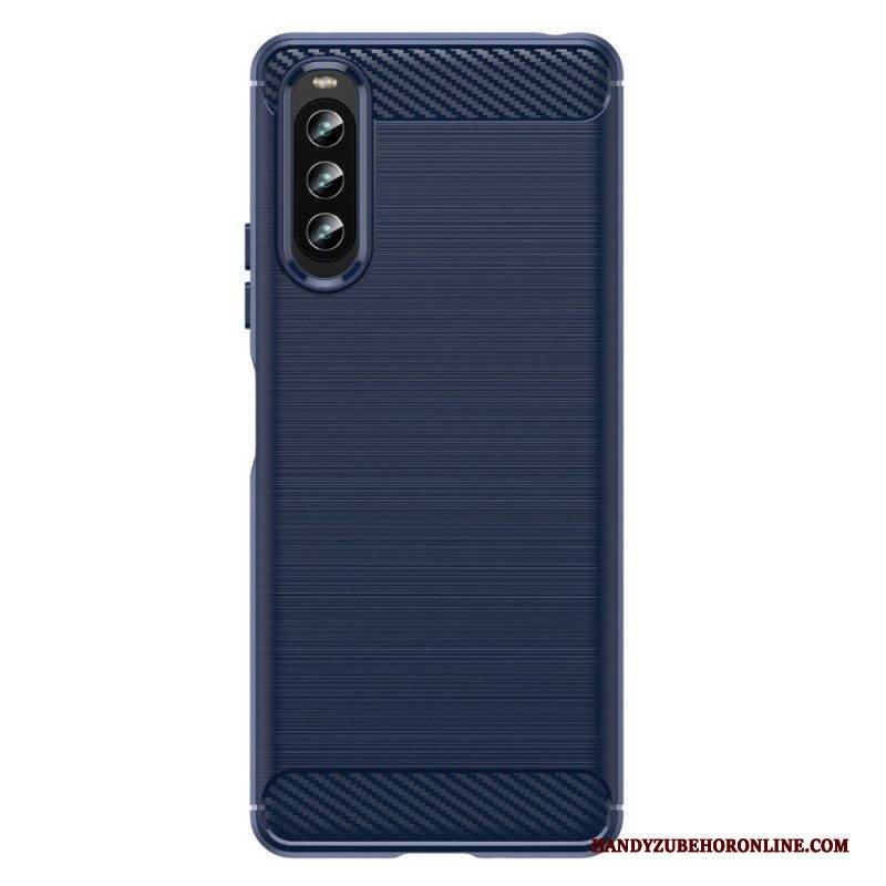 Hülle Für Sony Xperia 10 IV Gebürstete Kohlefaser